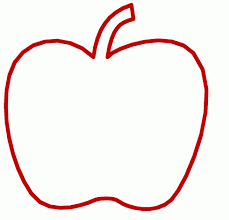 Roter Apfel Schematisch Ausmalbild Malvorlage Gemischt