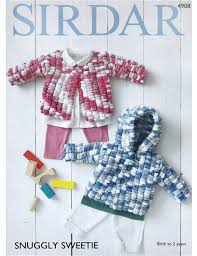 Clearance grab a bag 20 yards pre cut venice venise laces. Sirdar Snuggly Sweetie Knitting Pattern 4908 Baby Cardigans Pom Pom Yarn Pompomyarn Co Uk