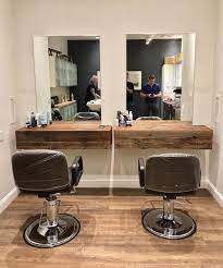 Rustic Floating Vanity Cabinetry Salon Work Station Etsy Floating Vanity Barber Shop Decor Cabinetry