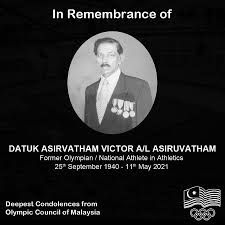 On 5 may 1964, the singapore olympic and sports council. Oca Malaysian Track Legend Asir Victor Passes Away 81