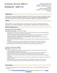 customer service officer resume samples