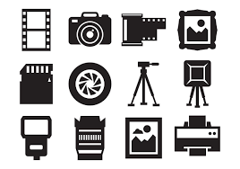 It uses the technology of encoding smooth color renditions, providing the ability to frequently reduce the amount of data during the image's recording. Set Of Free Photography And Camera Icons Vector Camera Icon Camera Logos Design Free Photography