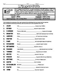French Imparfait Practice Conjugation With Vocabulary Adverbial Phrases Adverbial Phrases French Vocabulary Vocabulary