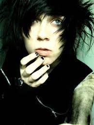 He can be easily irritated and is usually lost within his world, which is in part due to his love for music. Black Hair Blue Eyes And Cute Emo Guy Image 666669 On Favim Com