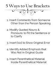 Albert the alien (who had no training) was. How To Use Brackets The Visual Communication Guy
