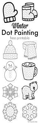 Winter Dot Painting Free Printable Winter Preschool School Activities Preschool Activities