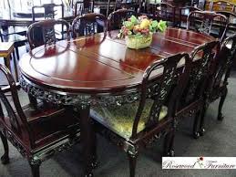 Rosewood Bird Flower Oval Dining Set Rosewood Dining Furniture Rosewood Dining Sets Rosewood Ch Furniture Dining Table Rosewood Furniture Rosewood Dining