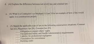 Check spelling or type a new query. D 4 Explain The Difference Between Tort Civil Chegg Com