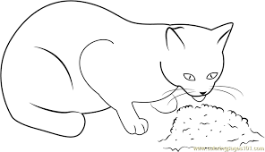 More 100 images of different animals for children's creativity. Cat Eating Food Coloring Page For Kids Free Cat Printable Coloring Pages Online For Kids Coloringpages101 Com Coloring Pages For Kids