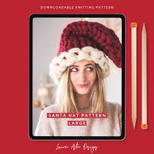 When you're looking to make a knitted gift, craft for charity. Santa Hat Large Knitting Pattern Lauren Aston Designs