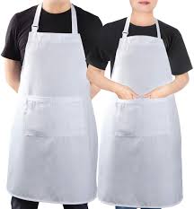 Maybe you would like to learn more about one of these? Amazon Com Yotache White Kitchen Chef Apron Adjustable Professional Cooking Apron With Pockets For Men And Women 2 Pack Home Kitchen