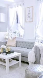 A white lacquer desk and a french country side chair are placed in the center of the room. Glam Living Room On A Budget Shabby Chic Style Living Room New York By City Chic Decor Design Houzz