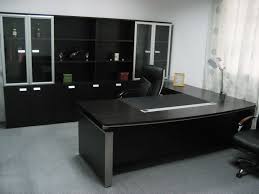 Remarkable Dark Modern Table And Cabinets In Modern Executive Office Desk Furniture Design Ideas Home Office Design Office Furniture Design Office Desk Designs