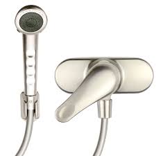 Your faucet's diverter may be at fault. Ultra Faucets Rv Mobile Travel Home Shower Faucet Lever Handle With Handheld Shower Set In Brushed Nickel Shower Faucet Shower Set Faucet