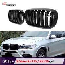 View specs of the bmw x5 (2014) X5 X6 Grill Car Styling Dual Slat Kidney Grille W M Emblem Plug Play Fit For Bmw 2015 2016 F15 F16 Suv Glossy Black Bmw X6 Black Bmw Bmw 2014