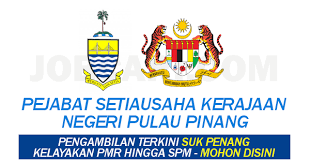Kerajaan negeri pulau pinang menawarkan pinjaman pendidikan bagi lembaga tabung amanah pinjaman penuntut negeri pulau pinang, pejabat setiausaha kerajaan negeri, paras 29, komtar, 10503 pulau pinang. Jawatan Kosong Terkini Di Suk Pulau Pinang Pmr Spm Layak Tetap Berpencen Jobcari Com Jawatan Kosong Terkini
