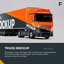 Download 310 Best Truck Mockup Templates Free Premium