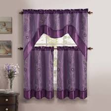kitchen curtains, purple