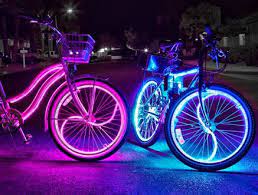 Lit Up Glow Ride East Bay Bike Party Bicycle Lights Bike Lights Burning Man Bike