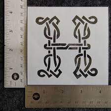 Celtic Knot Stencil Letter Quot H Quot 4 1 4 Quot X 4 1 4 Quot 7 Mil Al009 Letter Stencils Lettering Lettering Alphabet