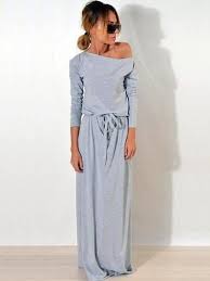 Lace Up Oblique Collar Long Sleeve A Line Casual Dresses Boho Maxi Dress Casual Maxi Dress Long Boho Maxi Dress