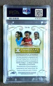 2018 Leaf Soccer Solo~Lloyd~Chastain Tri~Auto Gold Card SP 1/1 ~ PSA 10 Gem  Mint