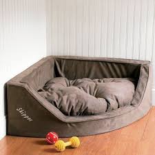 Get a washable dog bed and let the washing machine worry about it. Luxury Corner Dog Bed Grandin Road Corner Dog Bed Dog Bed Diy Dog Bed