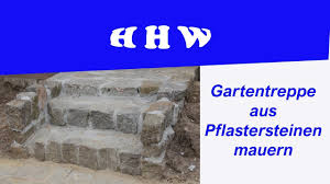 Treppe Im Garten Aus Pflastersteinen Mauern Youtube