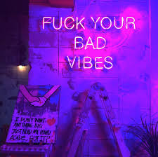 F K Bad Vibes Neon Sign Placas De Neon Planos De Fundo Letreiro De Led