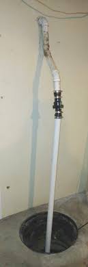 Many homes have a drain line from their sump pump which spills out on top of the soil next to the house. Sump Pump Discharge Pipe Connection Broken Inside Basement Home Improvement Stack Exchange