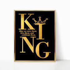 Download Young King Raise Love Celebrate Black Boy Joy Black Excellence Wall Decor Positive Vibes Gift For Him Word Art Bedroom Decor Black Love Art Boy Wall Art Word Art