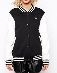 Youth tiro 17 training jacket black/white m. Adidas Originals Varsity Jacket In Black Lyst