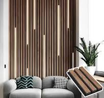 Custom PVC Wall Panel Made in China PVC Panel High Quality WPC Board Sound  Absorbing Wood Slatted Interior Wall Panel Decorative Wall Panel Board for  Home