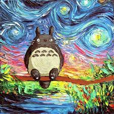 Cartoon Chinchilla 5d Diamond Painting Embroidery Cross Stitch Etsy In 2021 Totoro Art Starry Night Art Ghibli Art