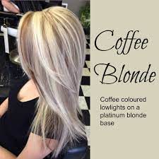 Coffee Blonde Hair Platinum Blonde Hair With Coffee Lowlights Hair Styles Hair Color Hair Color Trends