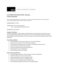 Of course, you'll want to tailor them to the position you're looking for, but these will get you started. Co Operative Education Business Finance Associate
