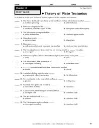 The theory of plate tectonics identified a force that could set earth's. Theory Of Plate Tectonics Worksheet For 7th 9th Grade Lesson Planet