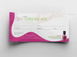 nail salon gift certificate and