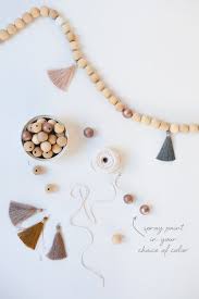 Diy Tassel Wood Bead Garland Coco Kelley Diy Garland Diy Tassel Garland Wood Bead Garland