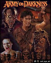 Horror Movie Poster Art Army Of Darkness 1992 By Peter Panayis Evileyeart Horror Movie Icons Classic Horror Movies Monsters Horror Movie Characters