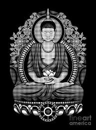 Brunch at the buddha bar. Siddhartha Buddha Halftone Digital Art By Garyck Arntzen