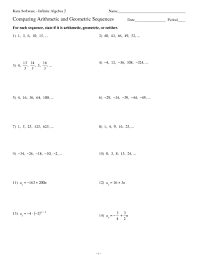 How to answer geometric series and geometric sequence questions examples, solutions, videos, activities, and worksheets that are suitable for a level maths to help students learn how to answer. 30 Geometric Sequence Worksheet With Answers Worksheet Project List