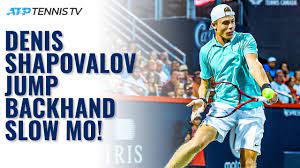 Check spelling or type a new query. Amazing Denis Shapovalov Jump Backhand Slow Mo Shorts Youtube