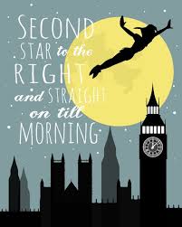 Peter Pan Second Star To The Right Nursery Printable Etsy Peter Pan Nursery Peter Pan Peter Pan Quotes