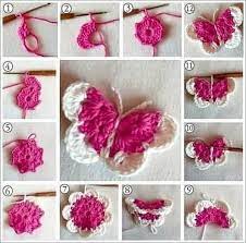 Como Tejer Una Mariposa Crochet Paso A Paso Mariposas Tejidas A Crochet Adornos De Ganchillo Puntadas De Ganchillo