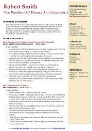 Assess, evaluate, and report on overall team and individual team member performance. Vice President Of Finance Resume Samples Qwikresume
