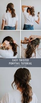 Ponytail hairtyle for short hair, pixie thin parted side, long bob ponytail, hair 40 2017 actress. An Easy Twisted Ponytail Tutorial For Long Hair Twisted Ponytail For Short Hair Short Hairstyle I Hair Ponytail Styles Low Ponytail Hairstyles Twist Ponytail