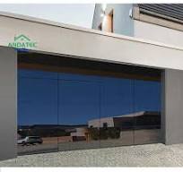 Puertas de garaje dobles sin marco de aluminio comercial ...