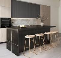 72" Kitchen Islands Marble Veneered Top Black Modern with Storage Kitchen Cabinet