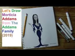 The raul julia/anjelica huston movies of the 1990s were all well and good, but for me nothing beats the eccentric and buoyant addams family tv series of the 1960s. How To Draw Morticia Addams Charlize Theron From The Addams Family 2019 Drawing For Everyone37 Youtube